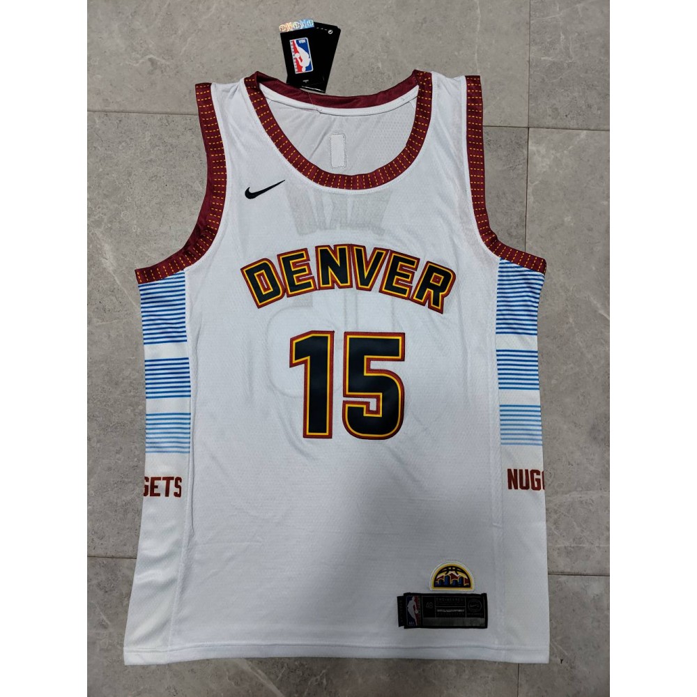 Camiseta Nikola Jokić #15 Denver Nuggets 22/23 Blanco City Edition Camiseta Nikola Jokić #15 Denver Nuggets 22/23 Blanco City Edition