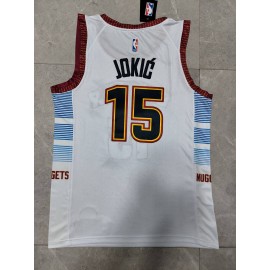 Camiseta Nikola Jokić #15 Denver Nuggets 22/23 Blanco City Edition Camiseta Nikola Jokić #15 Denver Nuggets 22/23 Blanco City Edition