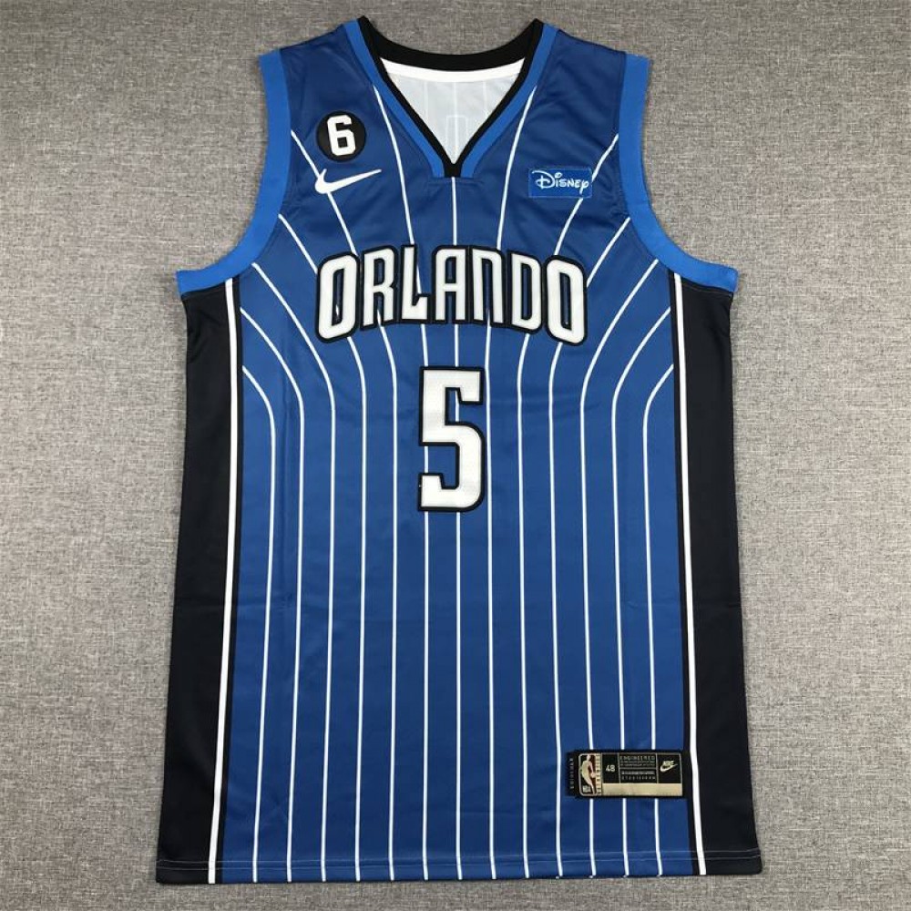 Camiseta Paolo Banchero #5 Orlando Magic Azul Camiseta Paolo Banchero #5 Orlando Magic Azul