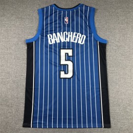Camiseta Paolo Banchero #5 Orlando Magic Azul Camiseta Paolo Banchero #5 Orlando Magic Azul
