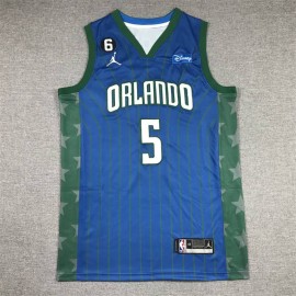 Camiseta Paolo Banchero #5 Orlando Magic Azul Statement Edition