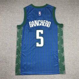 Camiseta Paolo Banchero #5 Orlando Magic Azul Statement Edition Camiseta Paolo Banchero #5 Orlando Magic Azul Statement Edition