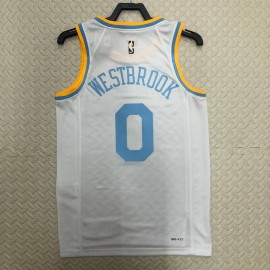 Camiseta Russell Westbrook #0 Los Angeles Lakers 2023 Blanco Camiseta Russell Westbrook #0 Los Angeles Lakers 2023 Blanco