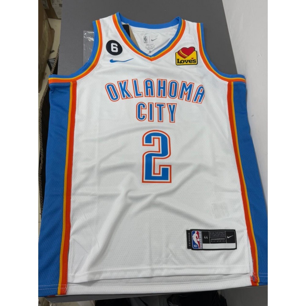 Camiseta Shai Gilgeous-Alexander #2 Oklahoma City Thunder Blanco