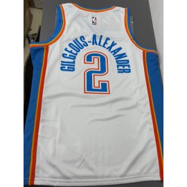 Camiseta Shai Gilgeous-Alexander #2 Oklahoma City Thunder Blanco