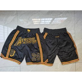 Pantalón Corto De Bolsillo Los Angeles Lakers 8/24 Negro