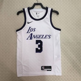Camiseta Anthony Davis #3 Los Angeles Lakers 2023 Blanco City Edition