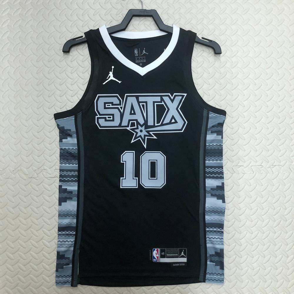 Camiseta DeMar DeRozan #10 San Antonio Spurs 2023 Negro Camiseta DeMar DeRozan #10 San Antonio Spurs 2023 Negro