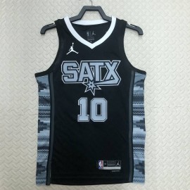 Camiseta DeMar DeRozan #10 San Antonio Spurs 2023 Negro
