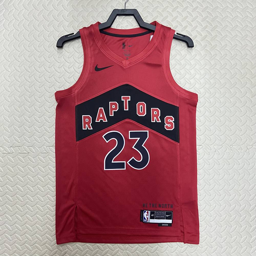 Camiseta Fred VanVleet #23 Toronto Raptors 2023 Rojo Camiseta Fred VanVleet #23 Toronto Raptors 2023 Rojo