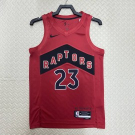 Camiseta Fred VanVleet #23 Toronto Raptors 2023 Rojo