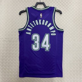 Camiseta Giannis Antetokounmpo #34 Milwaukee Bucks 2023 Azul Clásico Edition Camiseta Giannis Antetokounmpo #34 Milwaukee Bucks 2023 Azul Clásico Edition