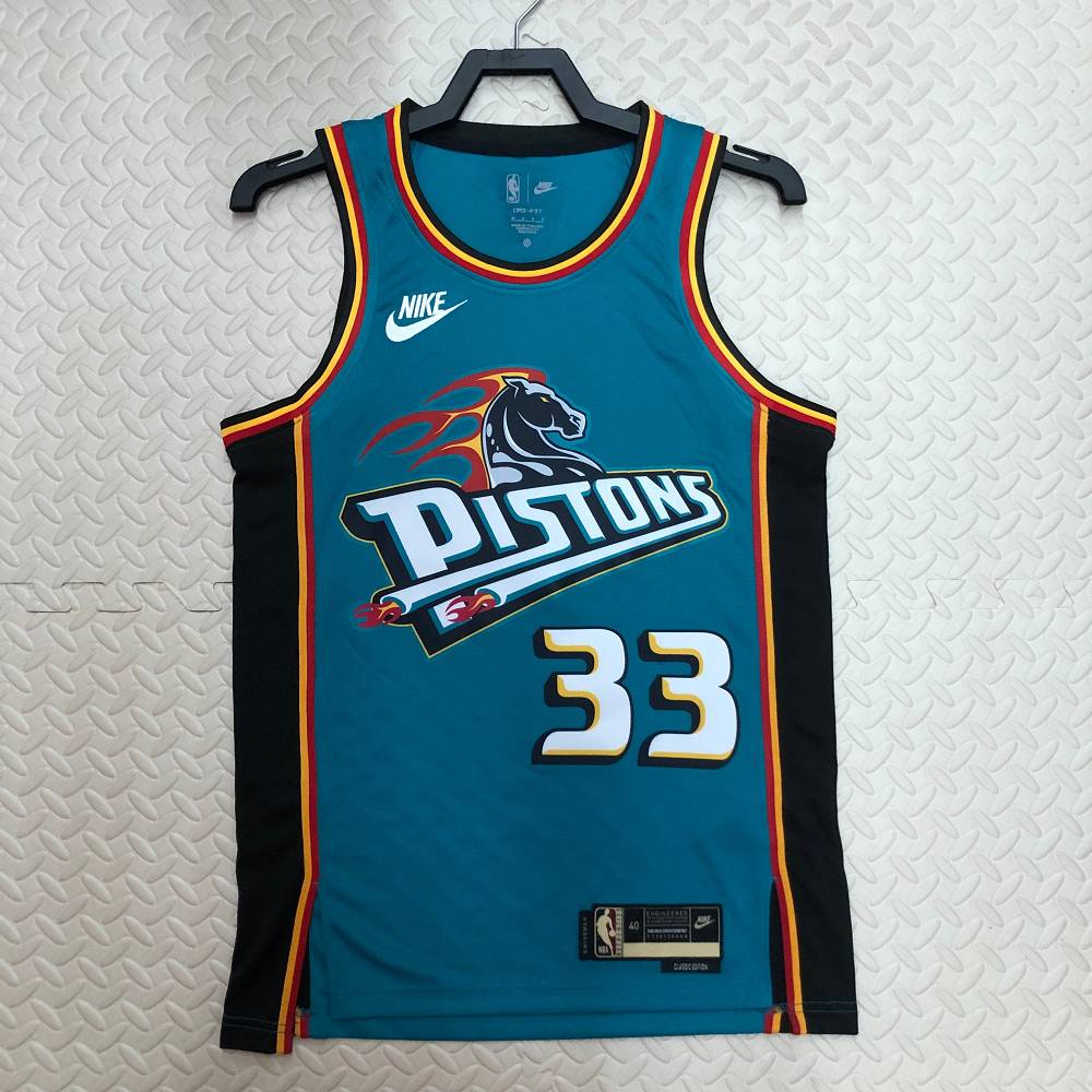 Camiseta Grant Hill #33 Detroit Pistons 2023 Verde Clásico Edition Camiseta Grant Hill #33 Detroit Pistons 2023 Verde Clásico Edition