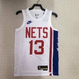 Camiseta James Harden #13 Brooklyn Nets 2023 Blanco Classic Edition