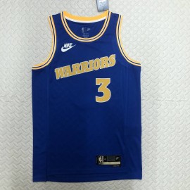 Camiseta Jordan Poole #3 Golden State Warriors 2023 Azul Classic Edition
