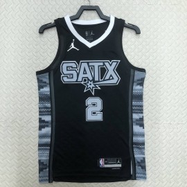 Camiseta Kawhi Leonard #2 San Antonio Spurs 2023 Negro