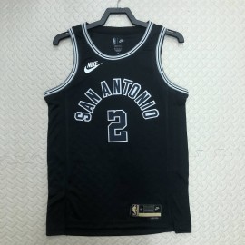 Camiseta Kawhi Leonard #2 San Antonio Spurs 2023 Negro Classic Edition