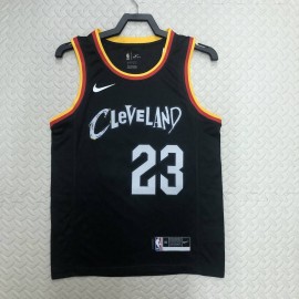 Camiseta Lebron James #23 Cleveland Cavaliers 2021 Negro City Edition