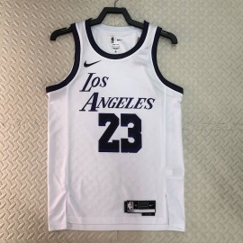 Camiseta Lebron James #23 Los Angeles Lakers 2023 Blanco City Edition