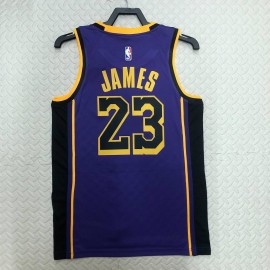 Camiseta Lebron James #23 Los Angeles Lakers 2023 Púrpura Camiseta Lebron James #23 Los Angeles Lakers 2023 Púrpura
