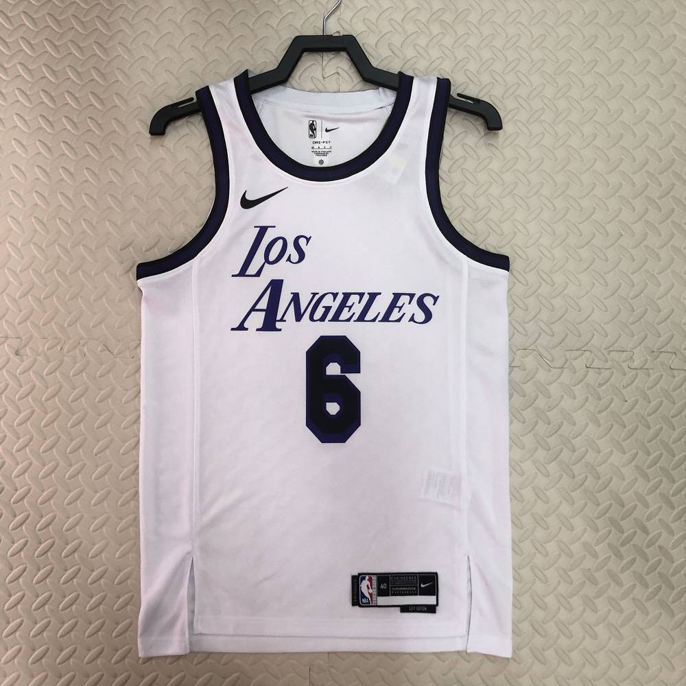 Camiseta Lebron James #6 Los Angeles Lakers 2023 Blanco City Edition Camiseta Lebron James #6 Los Angeles Lakers 2023 Blanco City Edition