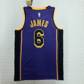 Camiseta Lebron James #6 Los Angeles Lakers 2023 Púrpura Camiseta Lebron James #6 Los Angeles Lakers 2023 Púrpura