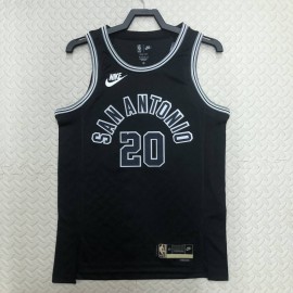 Camiseta Manu Ginobili #20 San Antonio Spurs 2023 Negro Classic Edition