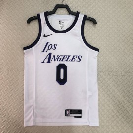 Camiseta Russell Westbrook #0 Los Angeles Lakers 2023 Blanco City Edition