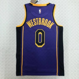 Camiseta Russell Westbrook #0 Los Angeles Lakers 2023 Púrpura Camiseta Russell Westbrook #0 Los Angeles Lakers 2023 Púrpura
