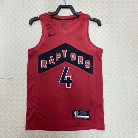 Camiseta Scottie Barnes #4 Toronto Raptors 2023 Rojo