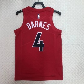 Camiseta Scottie Barnes #4 Toronto Raptors 2023 Rojo Camiseta Scottie Barnes #4 Toronto Raptors 2023 Rojo