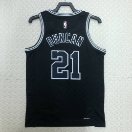 Camiseta Tim Duncan #21 San Antonio Spurs 2023 Negro Classic Edition