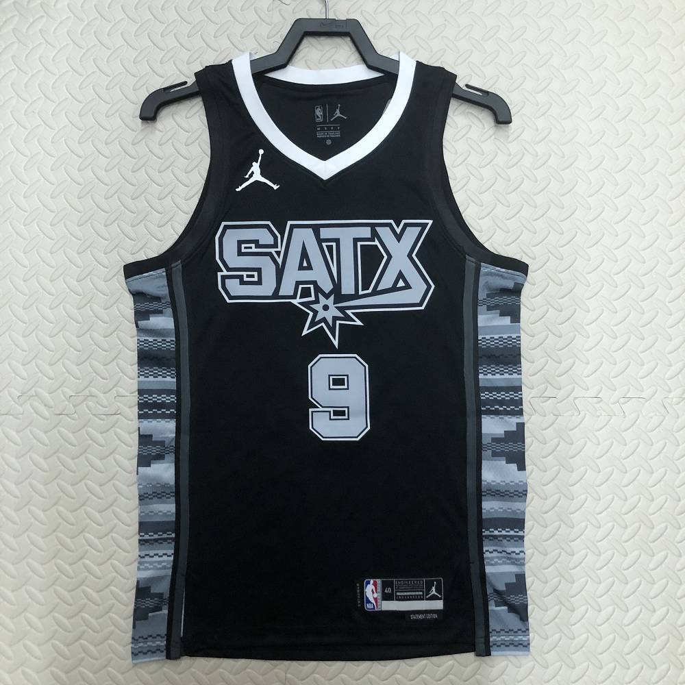 Camiseta Tony Parker #9 San Antonio Spurs 2023 Negro Camiseta Tony Parker #9 San Antonio Spurs 2023 Negro