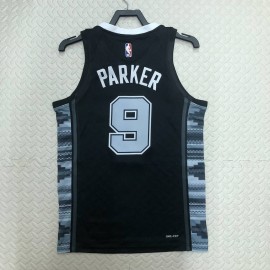 Camiseta Tony Parker #9 San Antonio Spurs 2023 Negro Camiseta Tony Parker #9 San Antonio Spurs 2023 Negro