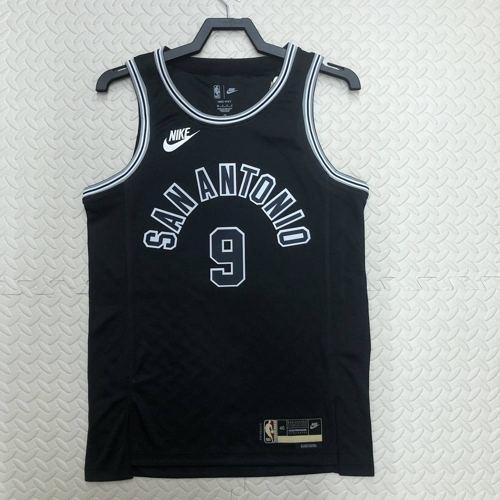 Camiseta Tony Parker #9 San Antonio Spurs 2023 Negro Classic Edition