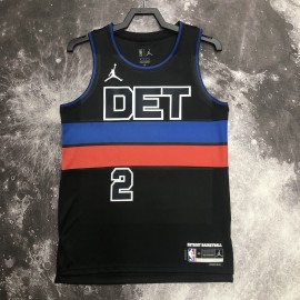 Camiseta Cade Cunningham #2 Detroit Pistons 2023 Edición Flyer Negro