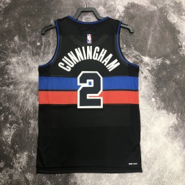 Camiseta Cade Cunningham #2 Detroit Pistons 2023 Edición Flyer Negro Camiseta Cade Cunningham #2 Detroit Pistons 2023 Edición Flyer Negro