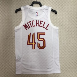 Camiseta Donovan Mitchell #45 Cleveland Cavaliers 2023 Blanco Camiseta Donovan Mitchell #45 Cleveland Cavaliers 2023 Blanco