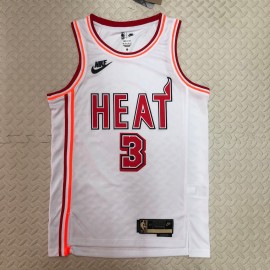 Camiseta Dwyane Wade #3 Miami Heat 2023 Classic Edition Blanco
