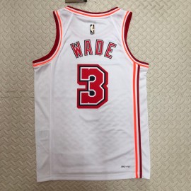 Camiseta Dwyane Wade #3 Miami Heat 2023 Classic Edition Blanco Camiseta Dwyane Wade #3 Miami Heat 2023 Classic Edition Blanco