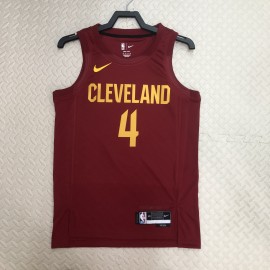 Camiseta Evan Mobley #4 Cleveland Cavaliers 2023 Rojo