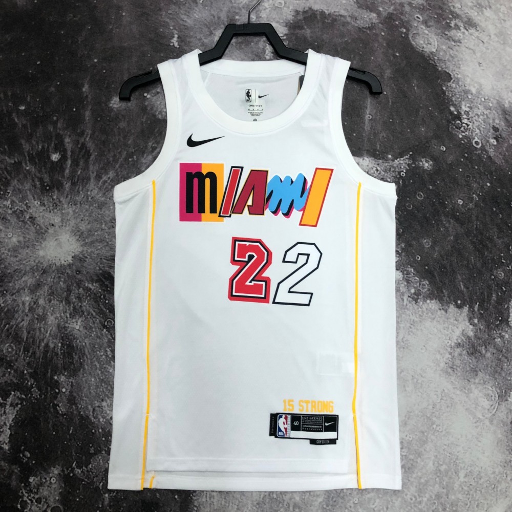 Camiseta Jimmy Butler #22 Miami Heat 2023 City Edition Blanco Camiseta Jimmy Butler #22 Miami Heat 2023 City Edition Blanco