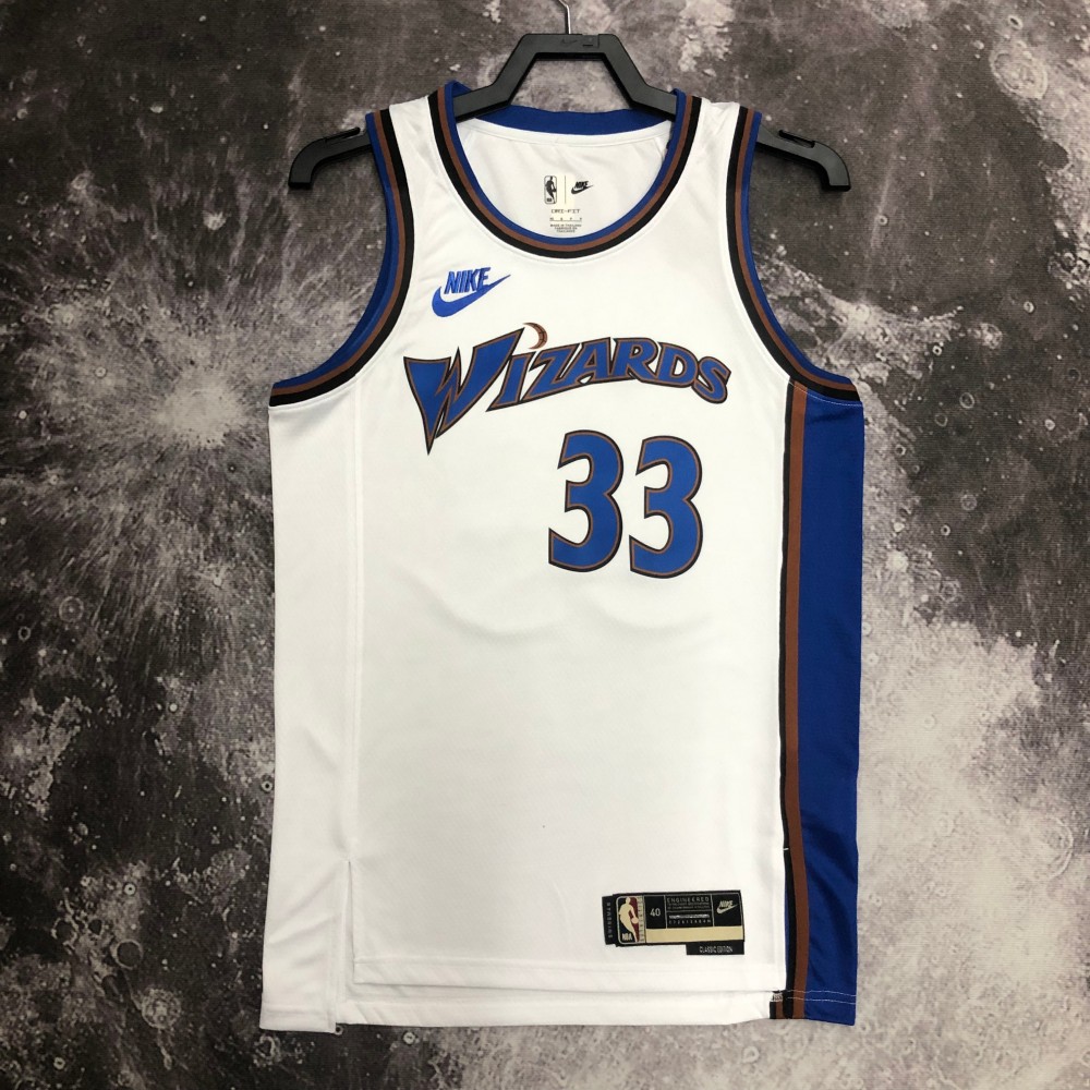 Camiseta Kyle Kuzma #33 Washington Wizards 2023 Classic Edition Blanco Camiseta Kyle Kuzma #33 Washington Wizards 2023 Classic Edition Blanco