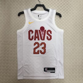 Camiseta Lebron James #23 Cleveland Cavaliers 2023 Blanco