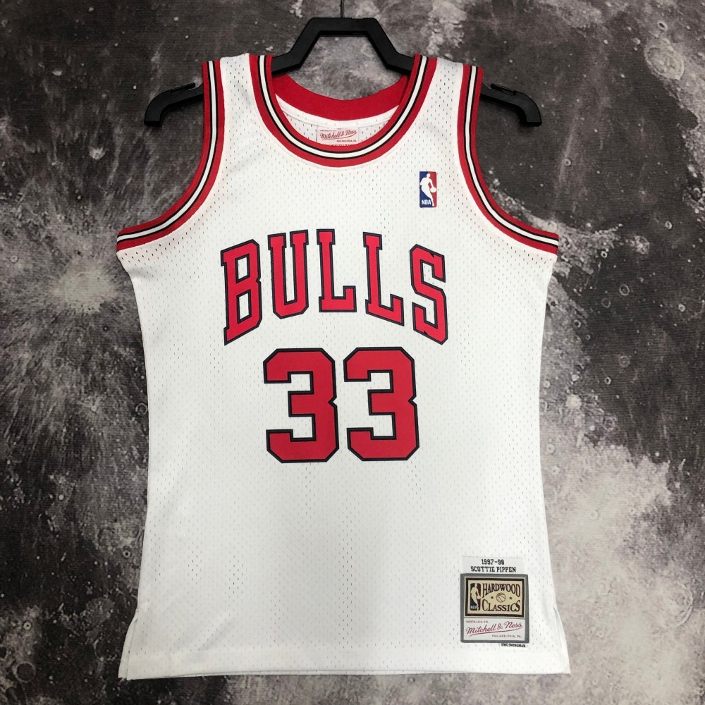 Camiseta Scottie Pippen #33 Chicago Bulls 1998 Blanco