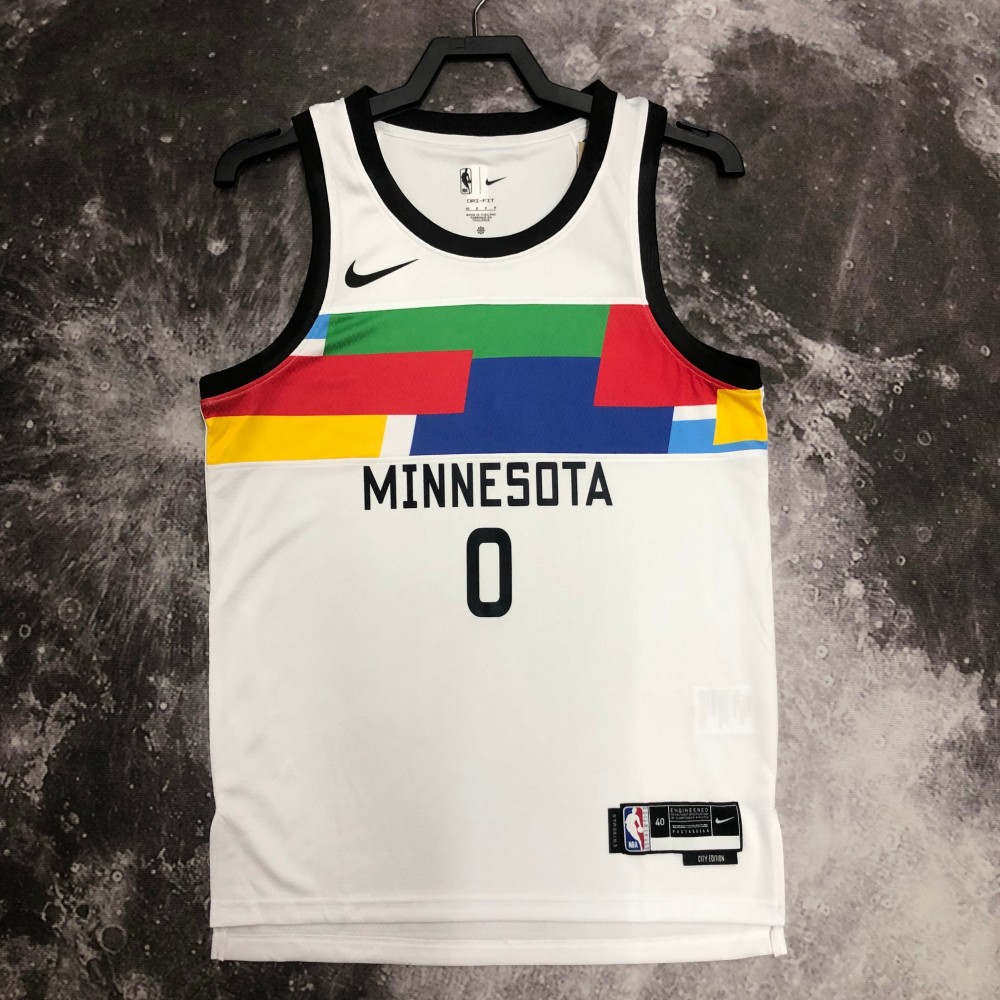 Camiseta Bill Russell #0 Minnesota Timberwolves 2023 City Edition Blanco Camiseta Bill Russell #0 Minnesota Timberwolves 2023 City Edition Blanco