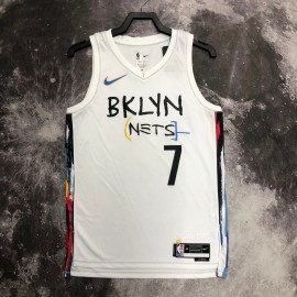 Camiseta Kevin Durant #7 Brooklyn Nets 2023 City Edition Blanco