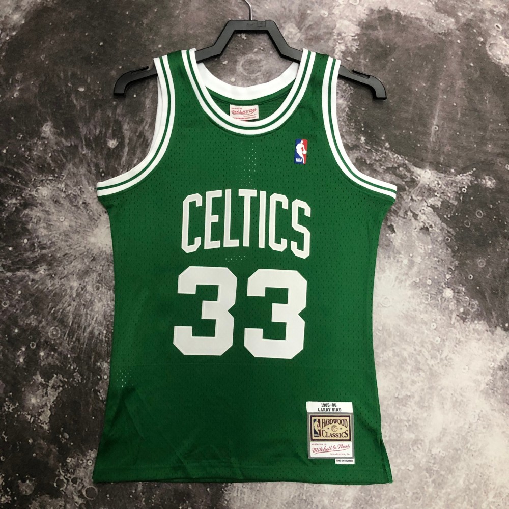 Camiseta Larry Bird #33 Boston Celtics 1986 Clásico Edition Verde