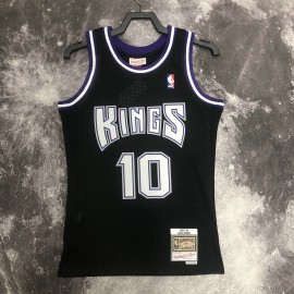 Camiseta Mike Bibby #10 Sacramento Kings 2001 Clásico Edition Negro