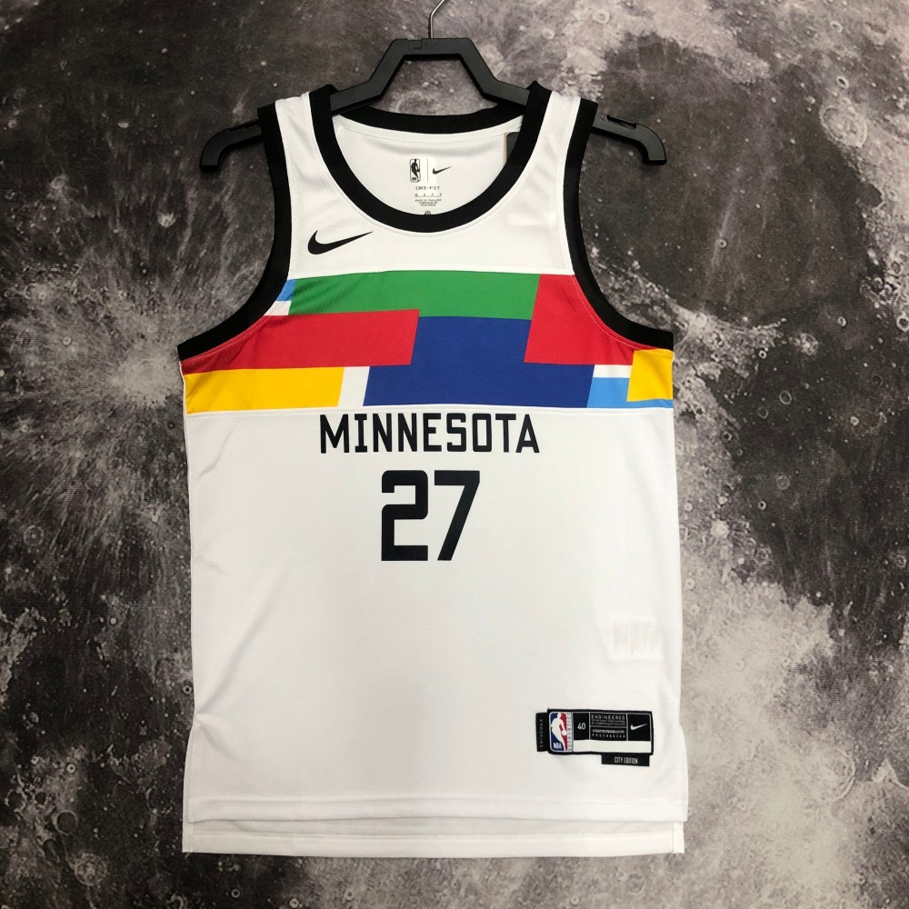 Camiseta Rudy Gobert #27 Minnesota Timberwolves 2023 City Edition Blanco Camiseta Rudy Gobert #27 Minnesota Timberwolves 2023 City Edition Blanco